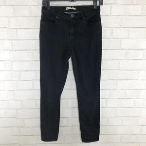 Free People Cropped Black Skinny Jeans Size 26